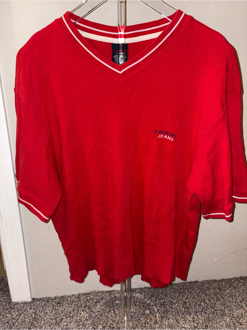Vintage Tommy Jeans Hand Cropped XL Tee